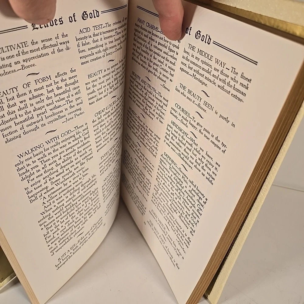 Leaves Of Gold Anthology‎ Of Prayers Leather Bound Gilded Edges Bible Book 1948